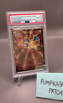 Charizard Pokemon Celebrations Ultra-Premium Collection #4 PSA 8 Metal Card - Image 4