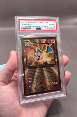 Charizard Pokemon Celebrations Ultra-Premium Collection #4 PSA 8 Metal Card - Image 5