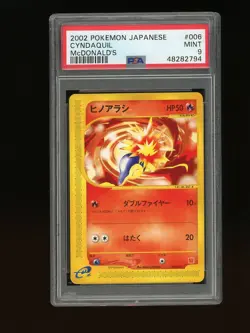 Pokemon PSA 9 MINT Cyndaquil McDonalds Japanese Promo Rare Card McD #006 - Image 1