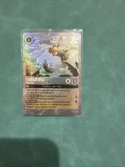 Tinker Bell Giant Fairy Promo Glimmer Foil Card Lorcana Fabled Series 11/P3 - Image 1