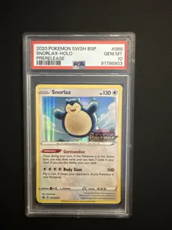 Snorlax - (Prerelease) SWSH068 SWSH: Sword & Shield Promo Cards Holo - Image 1