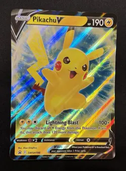 Pokemon Pikachu V SWSH198 JUMBO Card - Image 1