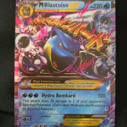 Pokemon M Blastoise EX Ultra Rare Holo XY 30/146 Mega 220HP Card English - Image 1