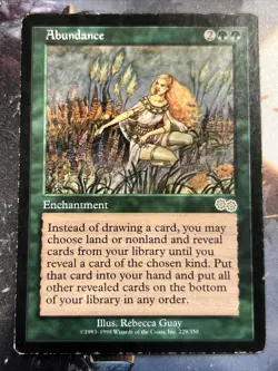 1x Abundance Urzas Saga MP MTG Magic the Gathering x1 MKE - Image 1