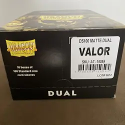 Dual Matte Valor Case Display Dragon Shield Standard Size Sleeves - 10 Packs - Image 1