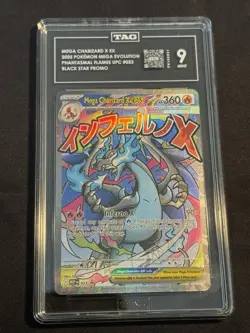 Pokemon TCG Mega Charizard X Ex Promo TAG 9 Mint - Image 1