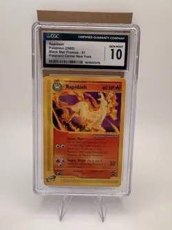 2002 Rapidash Black Star Promos Pokemon Center NY CGC 10 Gem Mint - Image 1