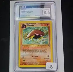 1999 Pokemon Fossil #50 Kabuto CGC 8.5 - Image 1