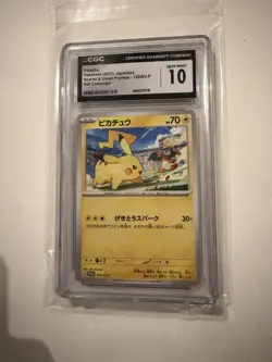 CGC 10 Pikachu Charizard SVP 101 Worlds Attendance Promo Pokemon Card GEM MINT - Image 1