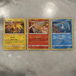 Pokemon Zapdos 48/185 Articuno 036/195 Moltres 021/172 Cosmos Holo Promo Set NM - Image 1