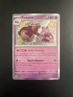The Pokemon Company Tinkaton 167/091 SV: Paldean Fates Shiny Rare Holo - Image 1