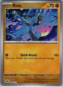 Riolu Poke Ball 050/131 SV: Prismatic Evolutions - Pokemon Card - NM - Image 1