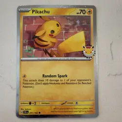 Pokemon Pikachu 051/162 2022 Pokemon Day Promo Holo HP 70 Random Spark - Image 1