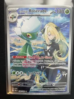 Pokemon Cynthia's Roserade 184/182 Sv10: Destined Rivals Illustration Rare Holo - Image 1