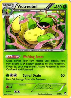 Pokemon TCG XY Furious Fists Victreebel 3/111 Holo LP - Image 1