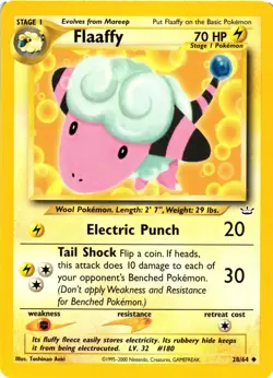 Pokemon TCG Flaaffy Neo Revelation 28/64 Regular Unlimited Uncommon VLP - Image 1