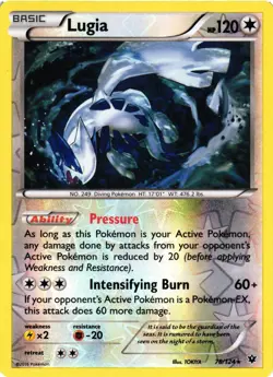 Pokemon TCG Lugia Rare Reverse Holo XY Fates Collide 78/124 VLP - Image 1