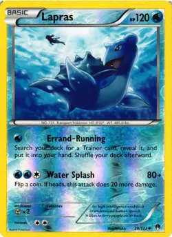 Pokemon TCG Lapras 28/122 Breakpoint Reverse Holo LP - Image 1
