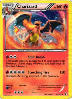 Pokemon TCG Charizard Boundaries Crossed Holo 20/149 Cosmo DMG - Image 1