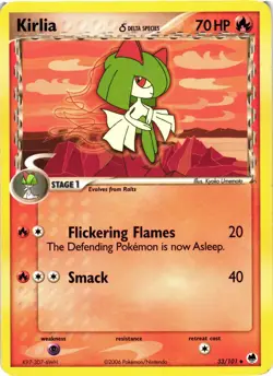 Pokemon TCG Kirlia 33/101 EX Dragon Frontiers Uncommon HP - Image 1