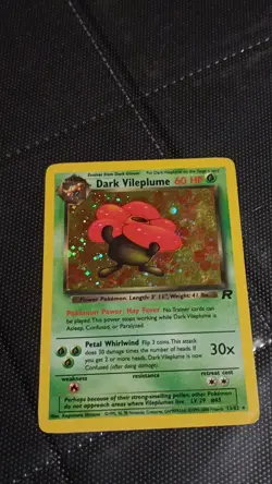 Pokemon Dark Vileplume Holo Rare Unlimited 13/82 Team Rocket Swirl! English - Image 1