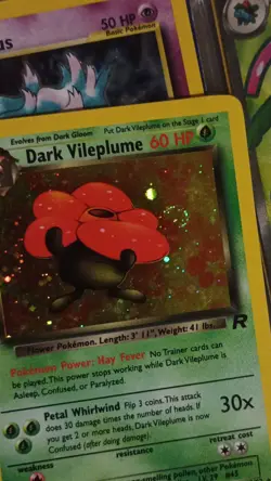 Pokemon Dark Vileplume Holo Rare Unlimited 13/82 Team Rocket Swirl! English - Image 4