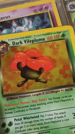 Pokemon Dark Vileplume Holo Rare Unlimited 13/82 Team Rocket Swirl! English - Image 5