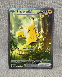 Pokemon Pikachu EX 276/217 Holo Rare 200 HP Thunderbolt Card English - Image 1
