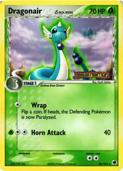 Pokemon TCG Dragonair (Delta Species) 28/101 EX Dragon Frontiers Reverse Holo MP - Image 1