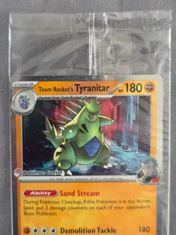 Team Rocket's Tyranitar Pokemon Center Stamped Promo SEALED - Pokemon TCG - Image 3