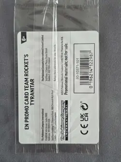 Team Rocket's Tyranitar Pokemon Center Stamped Promo SEALED - Pokemon TCG - Image 5