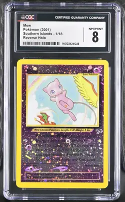 Mew 2001 Pokemon Southern Islands Reverse Holo CGC 8 #1 - Image 1