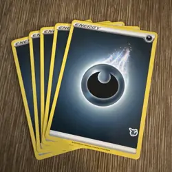 5x Basic Energy Dark — Eevee Stamped - Pokemon TCG - Image 1