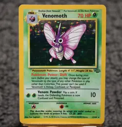 Pokemon TCG Venomoth Jungle 13/64 Holo Unlimited Holo Rare - Image 1