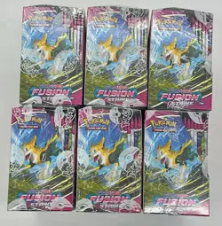 Lot of (6) Pokemon TCG Sword & Shield Fusion Strike Booster Boxes SEALED NEW - Image 5