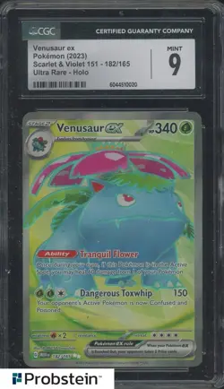 2023 Pokemon MEW EN Ultra Rare #182 Venusaur ex CGC 9 MINT - Image 1