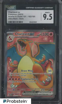 2023 Pokemon MEW EN Ultra Rare #183 Charizard ex CGC 9.5 MINT+ - Image 1