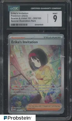 2023 Pokemon MEW EN Special Illustration Rare #203 Erika's Invitation CGC 9 MINT - Image 1