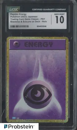 2023 Pokemon Japanese Classic Blastoise & Suicune Deck Psychic Energy CGC 10 - Image 1