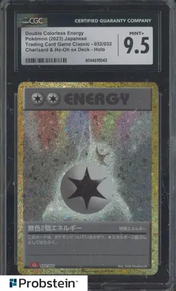 2023 Pokemon Japanese Charizard & Ho-Oh Deck Double Colorless Energy CGC 9.5 - Image 1