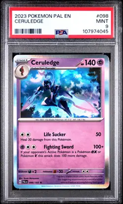 2023 POKEMON PAL EN-PALDEA EVOLVED #098 CERULEDGE PSA 9 - Image 1