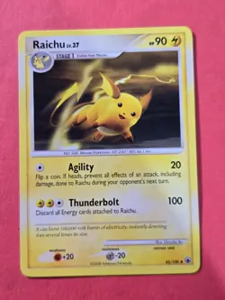 2008 Pokemon Diamond and Pearl Majestic Dawn #45 Raichu, UC, NF/H, cd1 - Image 1