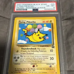 Pokemon TCG Flying Pikachu Black Star Promo-25/53 WotC Psa 6 - Image 1
