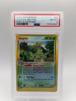 Pokemon Sceptile Ruby & Sapphire Reverse Holo Rare #20/109 PSA 8 English POP 32 - Image 1