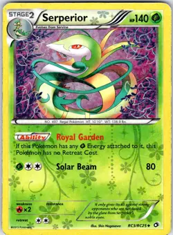 SERPERIOR RC3/RC25 HOLO LEGENDARY TREASURES: RADIANT COLLECTION POKEMON DMG - Image 1