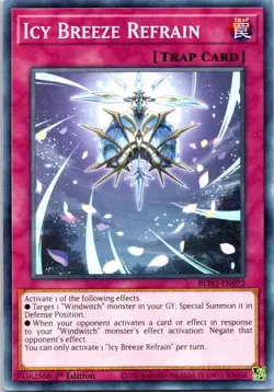 2020 YuGiOh TCG Icy Breeze Refrain Blazing Vortex BLVO-EN072 1st Edition Common - Image 1