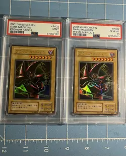 Yu-Gi-Oh! Dark Magician Premium Pack 4 2001 JPN PSA 10 & PSA 9 - Image 1