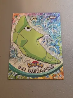 METAPOD #11 Topps Chrome Spectra 2000 TV Animation Pokemon Card Light Play - Image 1