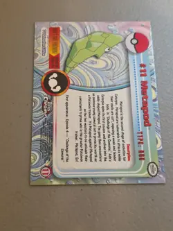 METAPOD #11 Topps Chrome Spectra 2000 TV Animation Pokemon Card Light Play - Image 2