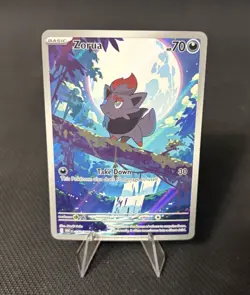 Pokemon TCG Zorua White Flare Illustration Rare Card 142/086 NM - Image 1
